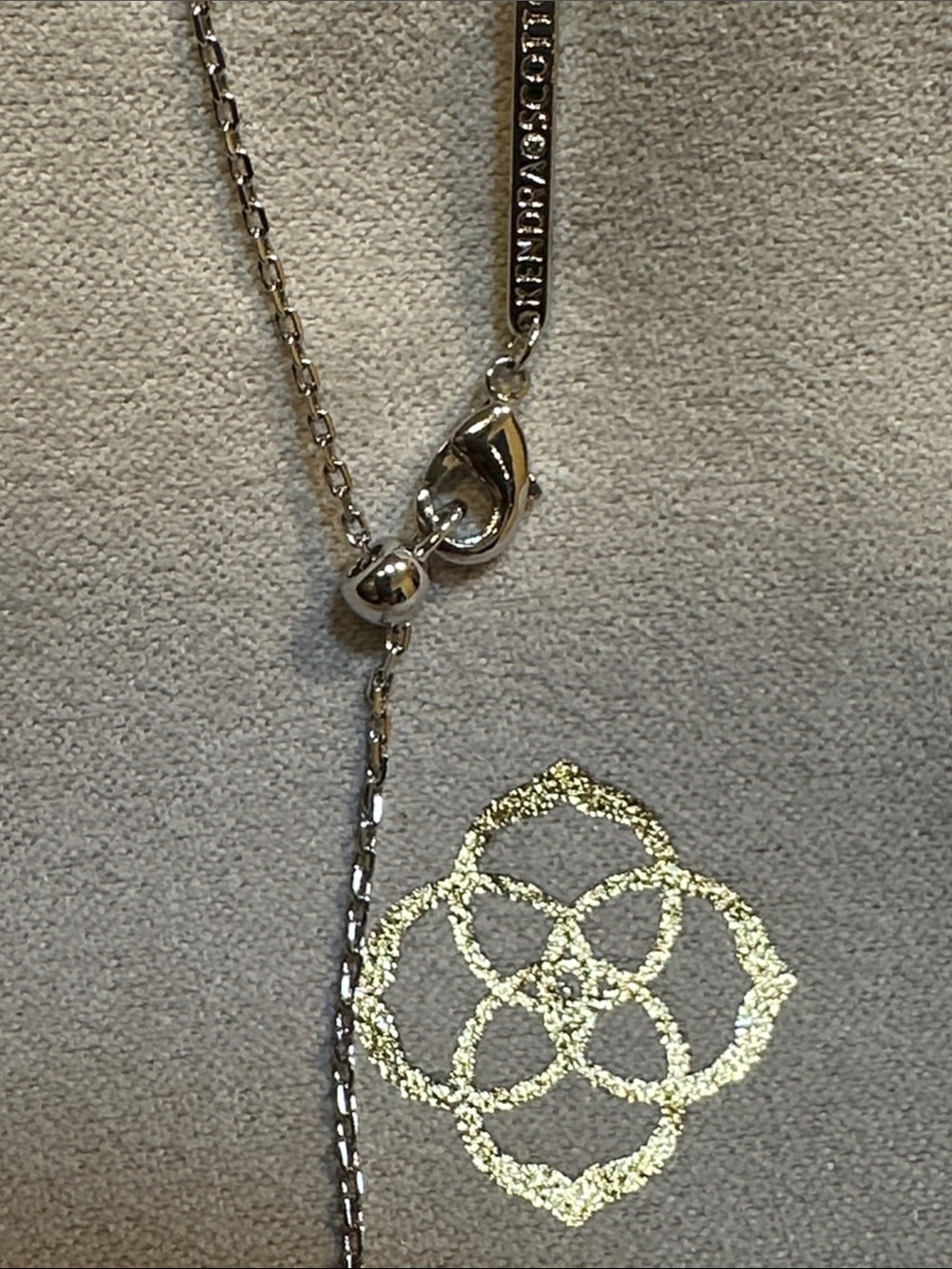 Kendra Scott Silver Crystal Butterfly Necklace - Picture 4 of 6